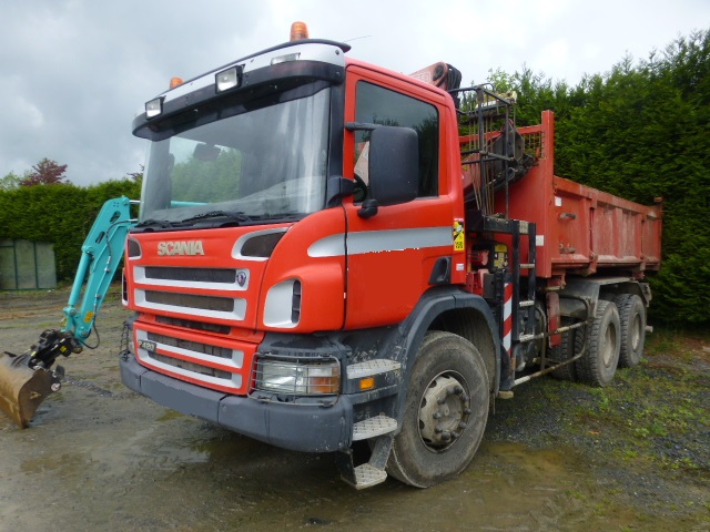 Camion 6x4 Bis-Benne Grue -SCANIA / FASSI-